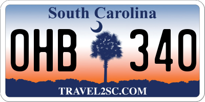 SC license plate OHB340