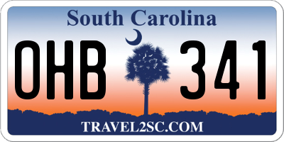 SC license plate OHB341