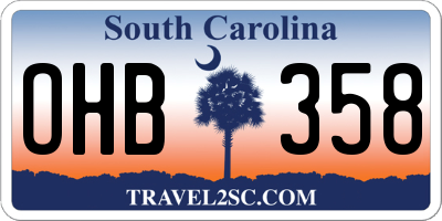 SC license plate OHB358