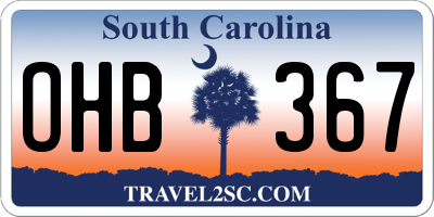 SC license plate OHB367