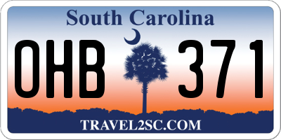 SC license plate OHB371