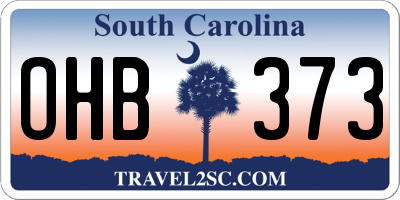 SC license plate OHB373