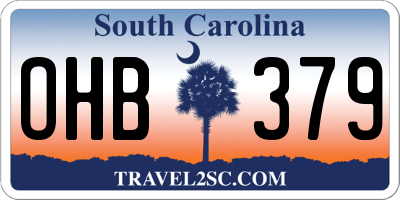 SC license plate OHB379