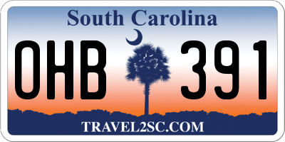 SC license plate OHB391