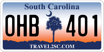SC license plate OHB401