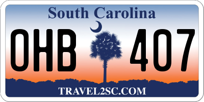 SC license plate OHB407