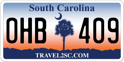 SC license plate OHB409