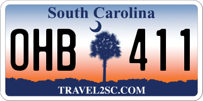 SC license plate OHB411
