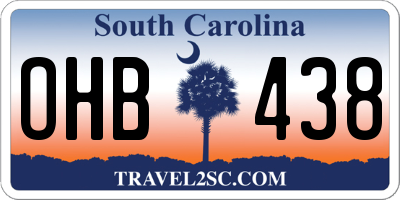 SC license plate OHB438