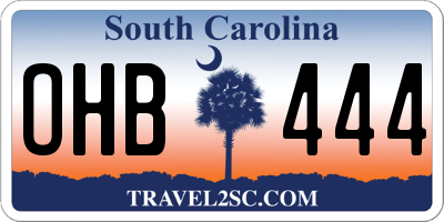 SC license plate OHB444