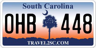 SC license plate OHB448