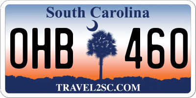 SC license plate OHB460