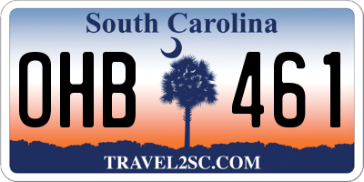 SC license plate OHB461