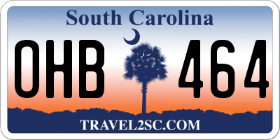SC license plate OHB464