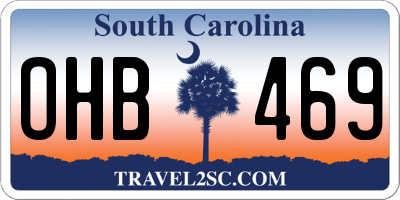 SC license plate OHB469