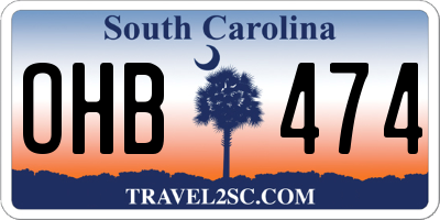 SC license plate OHB474