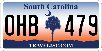 SC license plate OHB479