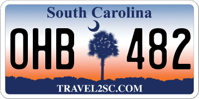 SC license plate OHB482