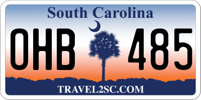 SC license plate OHB485