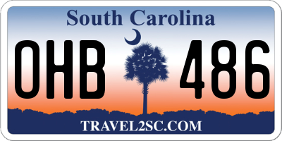 SC license plate OHB486