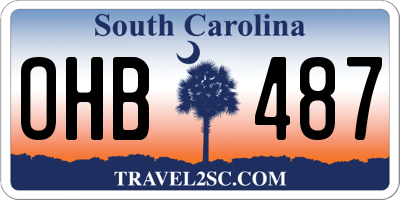 SC license plate OHB487