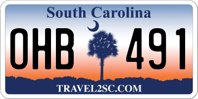 SC license plate OHB491
