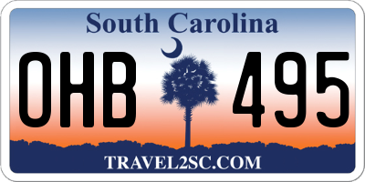 SC license plate OHB495