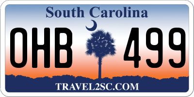 SC license plate OHB499