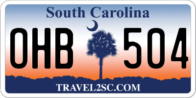 SC license plate OHB504