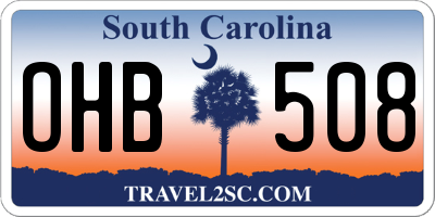 SC license plate OHB508