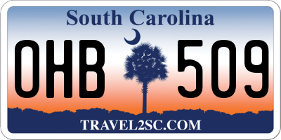 SC license plate OHB509