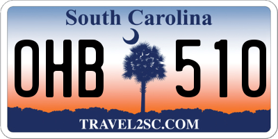 SC license plate OHB510