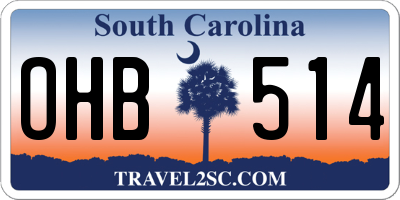 SC license plate OHB514