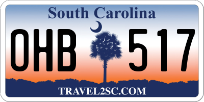 SC license plate OHB517