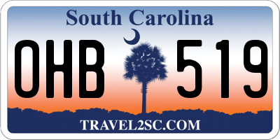 SC license plate OHB519