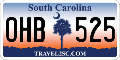 SC license plate OHB525