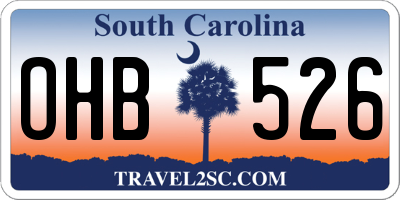 SC license plate OHB526