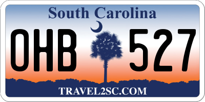 SC license plate OHB527