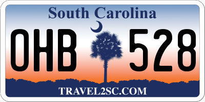 SC license plate OHB528