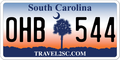 SC license plate OHB544