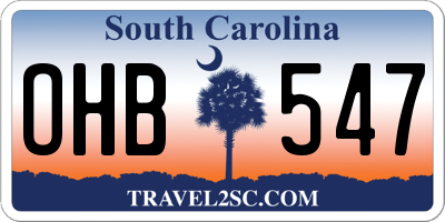 SC license plate OHB547