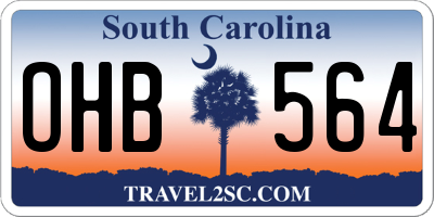 SC license plate OHB564