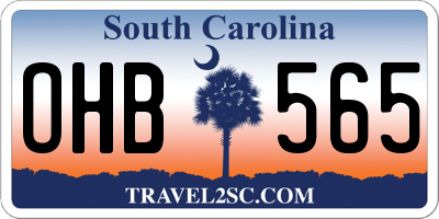SC license plate OHB565