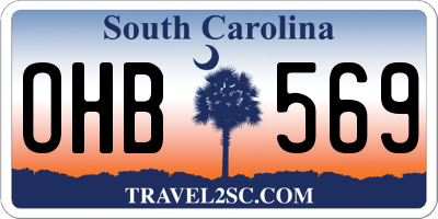 SC license plate OHB569