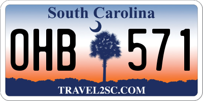 SC license plate OHB571