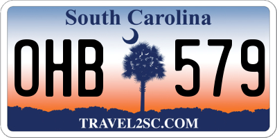SC license plate OHB579