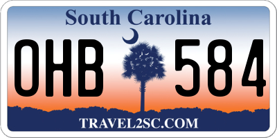SC license plate OHB584
