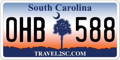 SC license plate OHB588
