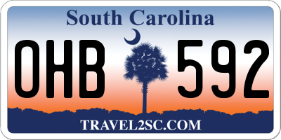 SC license plate OHB592