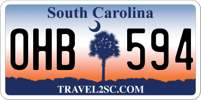 SC license plate OHB594